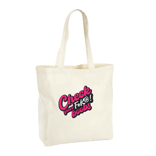 Check Your F****** Boobs Tote Bag